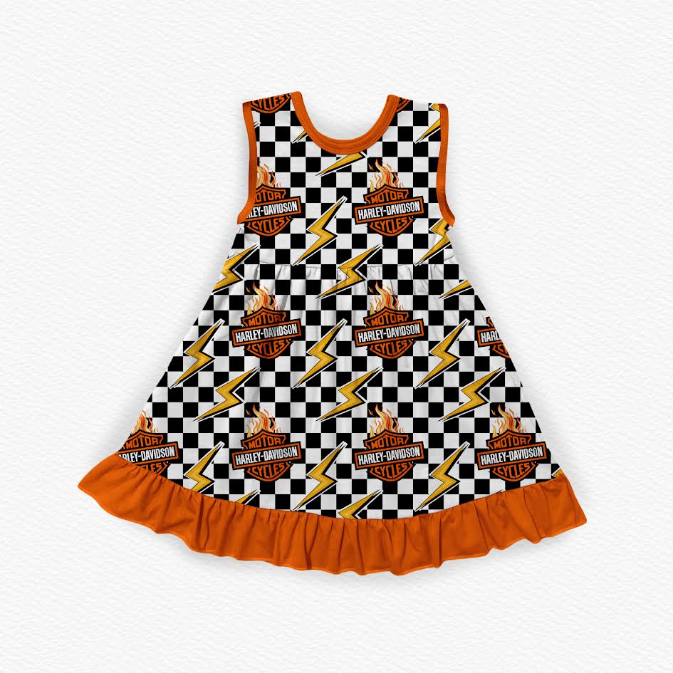 My Daddy Rides A Harley Bamboo Tank Ruffle Dress