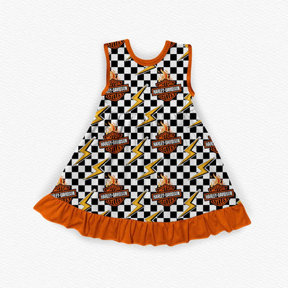 My Daddy Rides A Harley Bamboo Tank Ruffle Dress