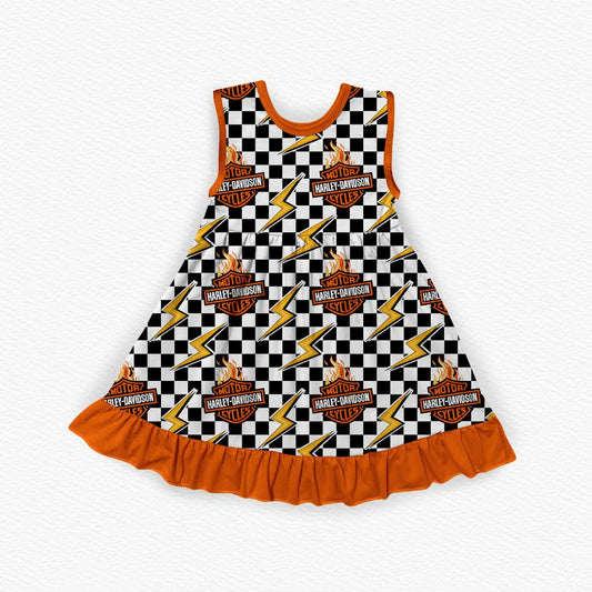 My Daddy Rides A Harley Bamboo Tank Ruffle Dress