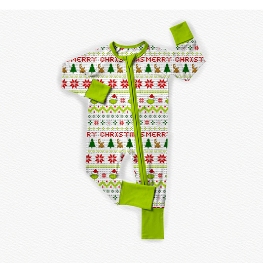 Grumpmas Fair Isle Bamboo Zippy Pajamas