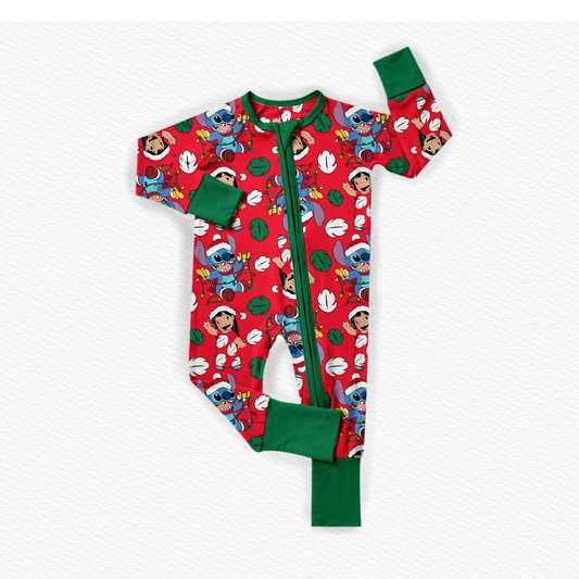 Mele Kalikimaka Bamboo Zippy Pajamas