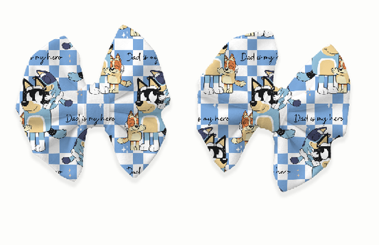 Dad Is My Hero Piggy Bows (Set of 2)