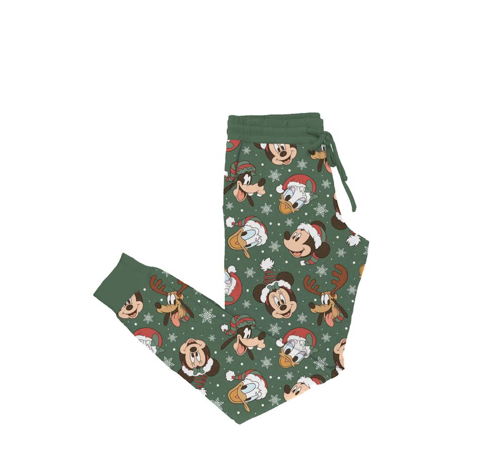 Christmas At Walt's Bamboo Adult Jogger Style Pants