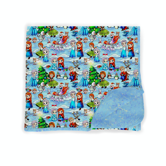 Do You Wanna Build A Snowman? Double Layered Bamboo Blanket