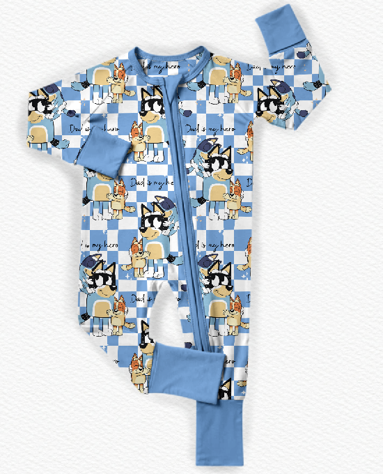 Dad Is My Hero Bamboo Zippy Pajamas