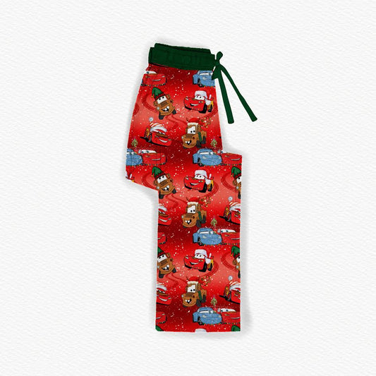 Christmas In Radiator Springs Bamboo Adult Straight Leg Style Pants