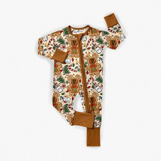 Milk & Cookies Bamboo Zippy Pajamas