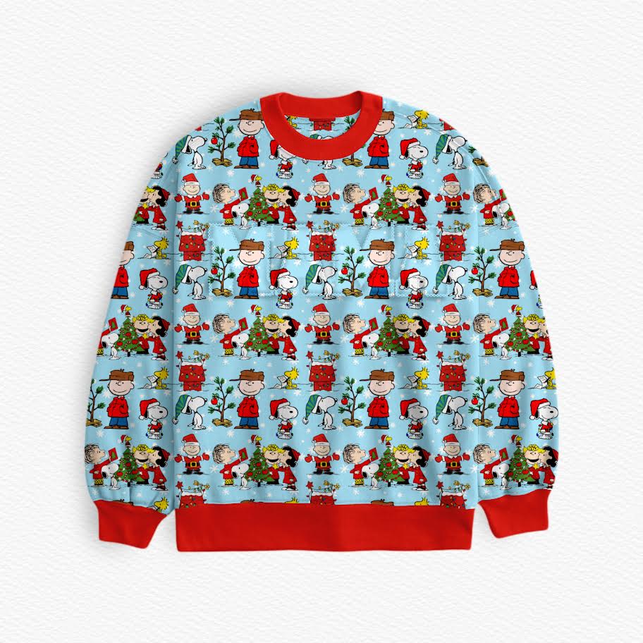 Snoopy Claus Bamboo Adult French Terry Crewneck