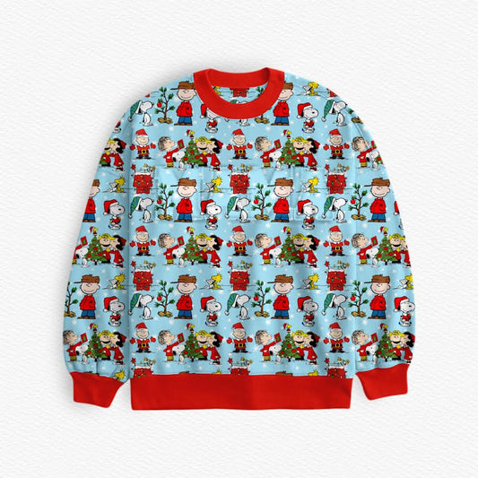 Snoopy Claus Bamboo Adult French Terry Crewneck