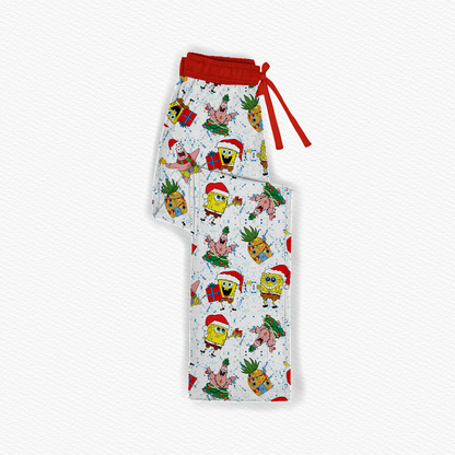 Christmas In Bikini Bottom Bamboo Adult Straight Leg Style Pants