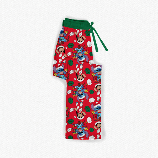 Mele Kalikimaka Bamboo Adult Straight Leg Style Pants