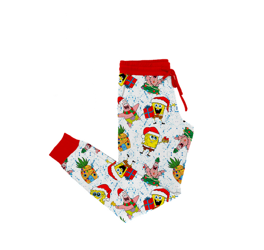 Christmas In Bikini Bottom Bamboo Adult Jogger Style Pants