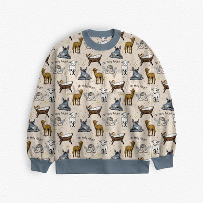 Oh Holy Night Bamboo Adult French Terry Crewneck