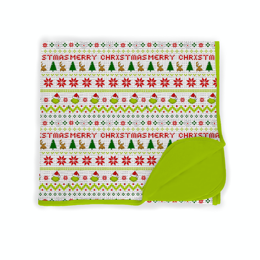Grumpmas Fair Isle Double Layered Bamboo Blanket