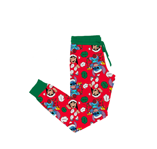 Mele Kalikimaka Bamboo Adult Jogger Style Pants