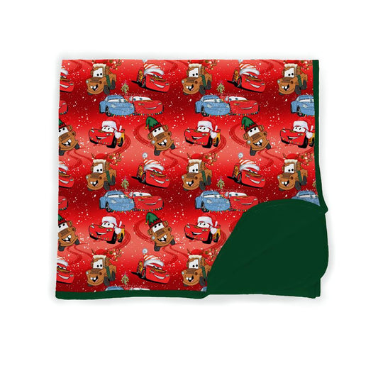 Christmas In Radiator Springs Double Layered Bamboo Blanket