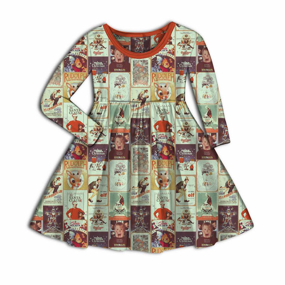 Christmas Classics Bamboo Long Sleeve Twirl Dress