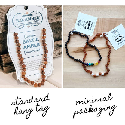 Malachite Mix + Raw Cognac Amber Necklace