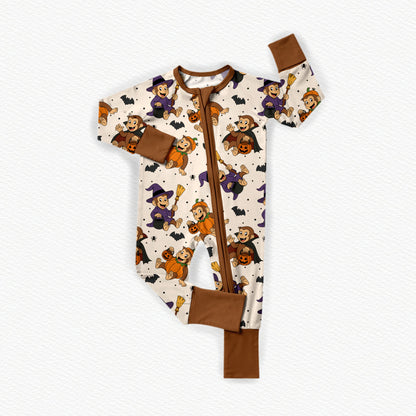 Monkey-Ween Bamboo Zippy Pajamas
