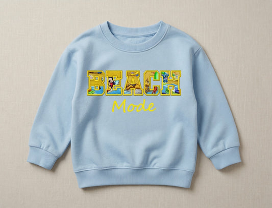 The Britches Box Adult "Beach Mode" Embroidered Crewneck - Limited Edition Subscription - JULY