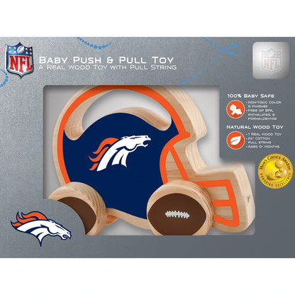 Baby Fanatics - Denver Broncos NFL Wood Push & Pull Baby Toy