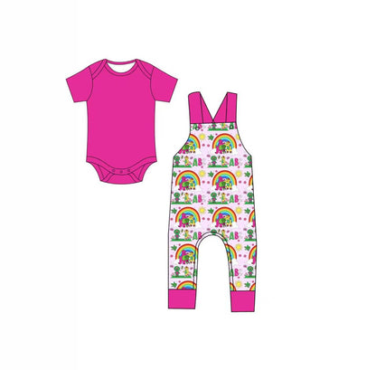 Barney & Butterflies Bamboo Onesie & Overalls Set