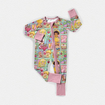Strawberry Patchwork Bamboo Zippy Pajamas