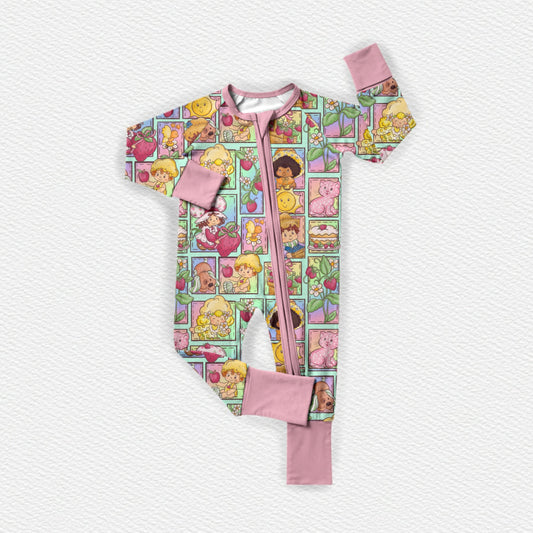 Strawberry Patchwork Bamboo Zippy Pajamas