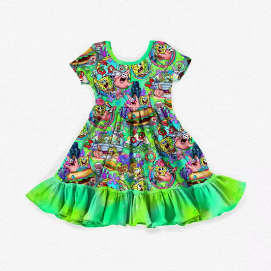 F Is For Friends Bamboo Short Sleeve Ruffle Dress