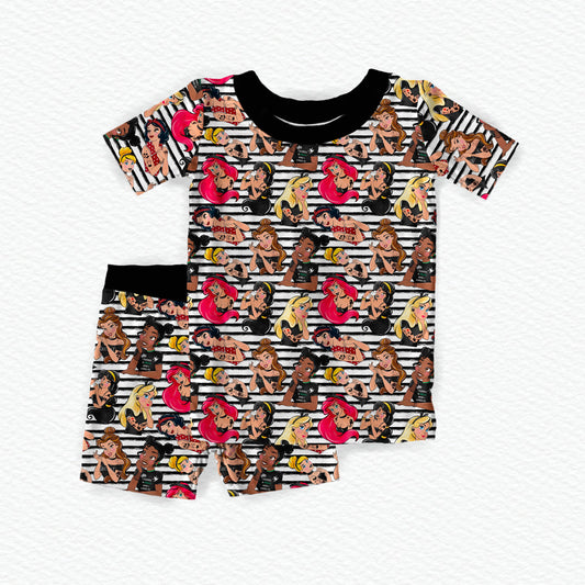 Punk Palace Bamboo Short Sleeve & Shorts Two Piece Pajama Set