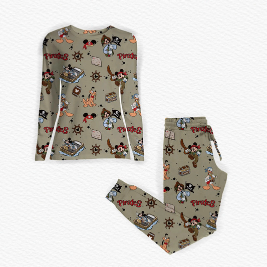 Pirates Bamboo Adult Jogger Style Sleep Set