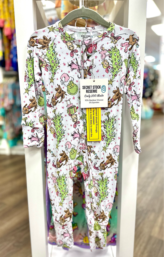 Pink Grump Christmas Bamboo Zippy Pajamas