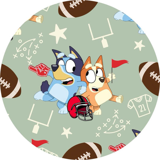 Blue Dogs Football Bamboo Twin Sheet & Pillowcase Set (two pillow cases included)