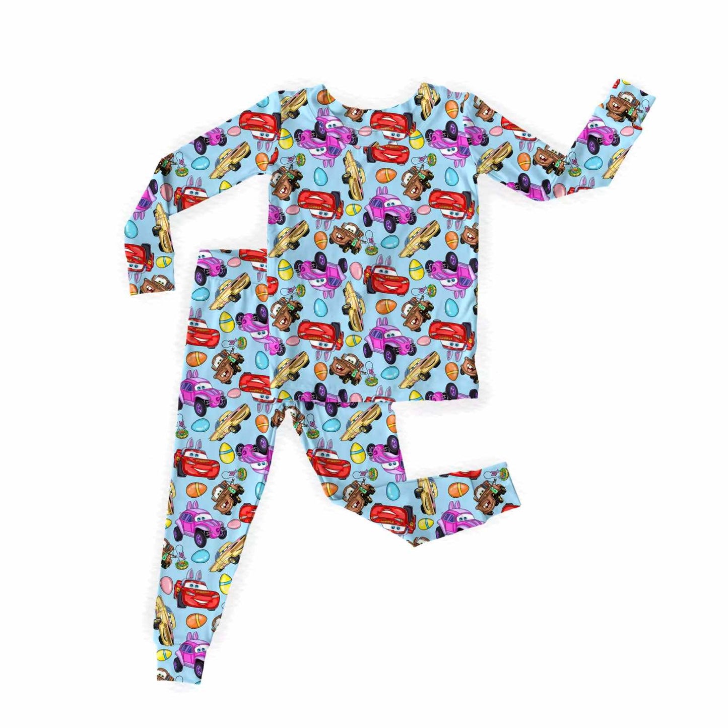 Racecar! Easter Bamboo Long Sleeve Two Piece Pajama Set