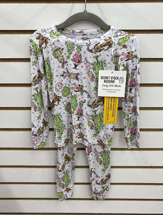 Pink Grump Christmas Bamboo Long Sleeve Two Piece Pajama Set