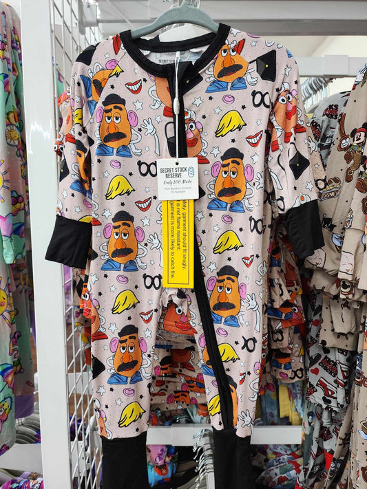 Potato Heads Bamboo Zippy Pajamas