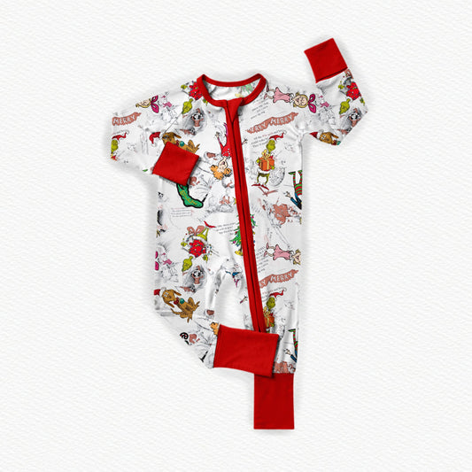 Storybook Grump Christmas Bamboo Zippy Pajamas