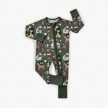 Christmas Classic Disney Nursery Bamboo Zippy Pajamas