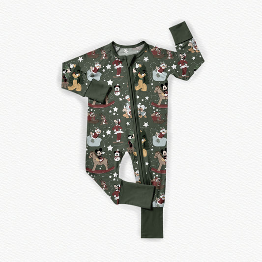 Christmas Classic Disney Nursery Bamboo Zippy Pajamas