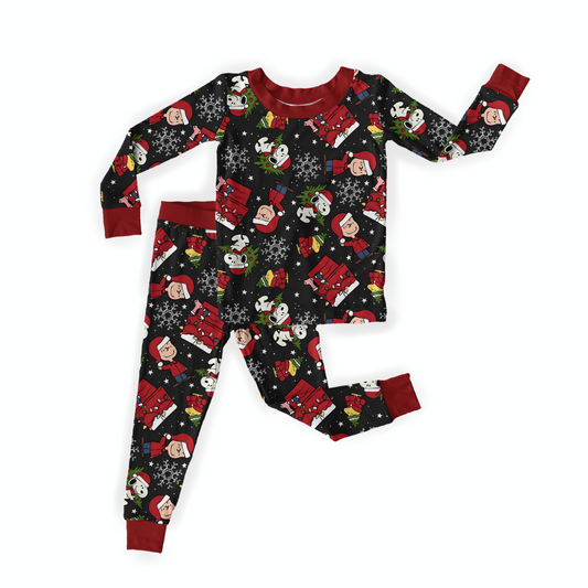 Charlie Brown Christmas Bamboo Long Sleeve Two Piece Pajama Set