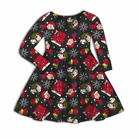 Charlie Brown Christmas Bamboo Long Sleeve Dress