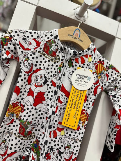 Dalmatian Christmas Bamboo Zippy Pajamas