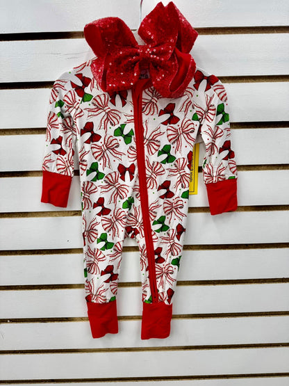 Christmas Bows Bamboo Zippy Pajamas