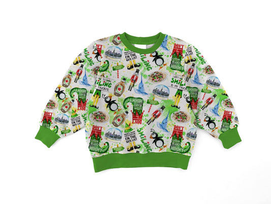 Ninny-Muggins Elf Christmas Bamboo Terry Crewneck