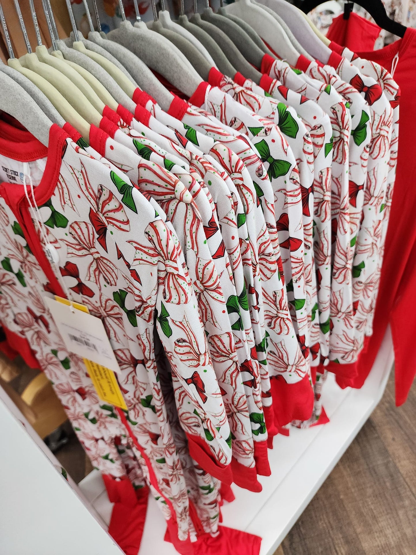 Christmas Bows Bamboo Zippy Pajamas