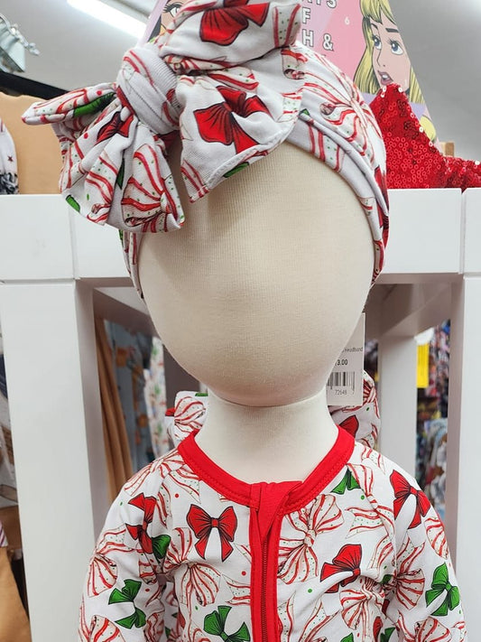 Christmas Bows Bamboo Headband