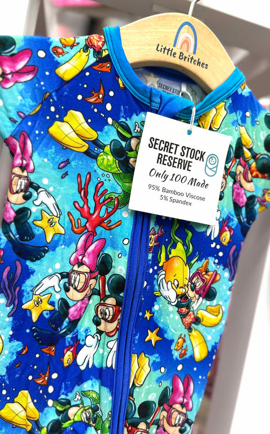 Underwater Mouse Bamboo Zippy Pajamas