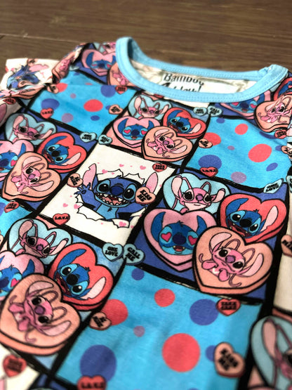 Stitch Love Bamboo Short Sleeve Two Piece Pajama Set