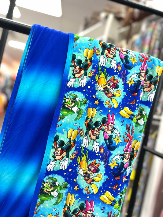 Underwater Mouse Bamboo Blanket