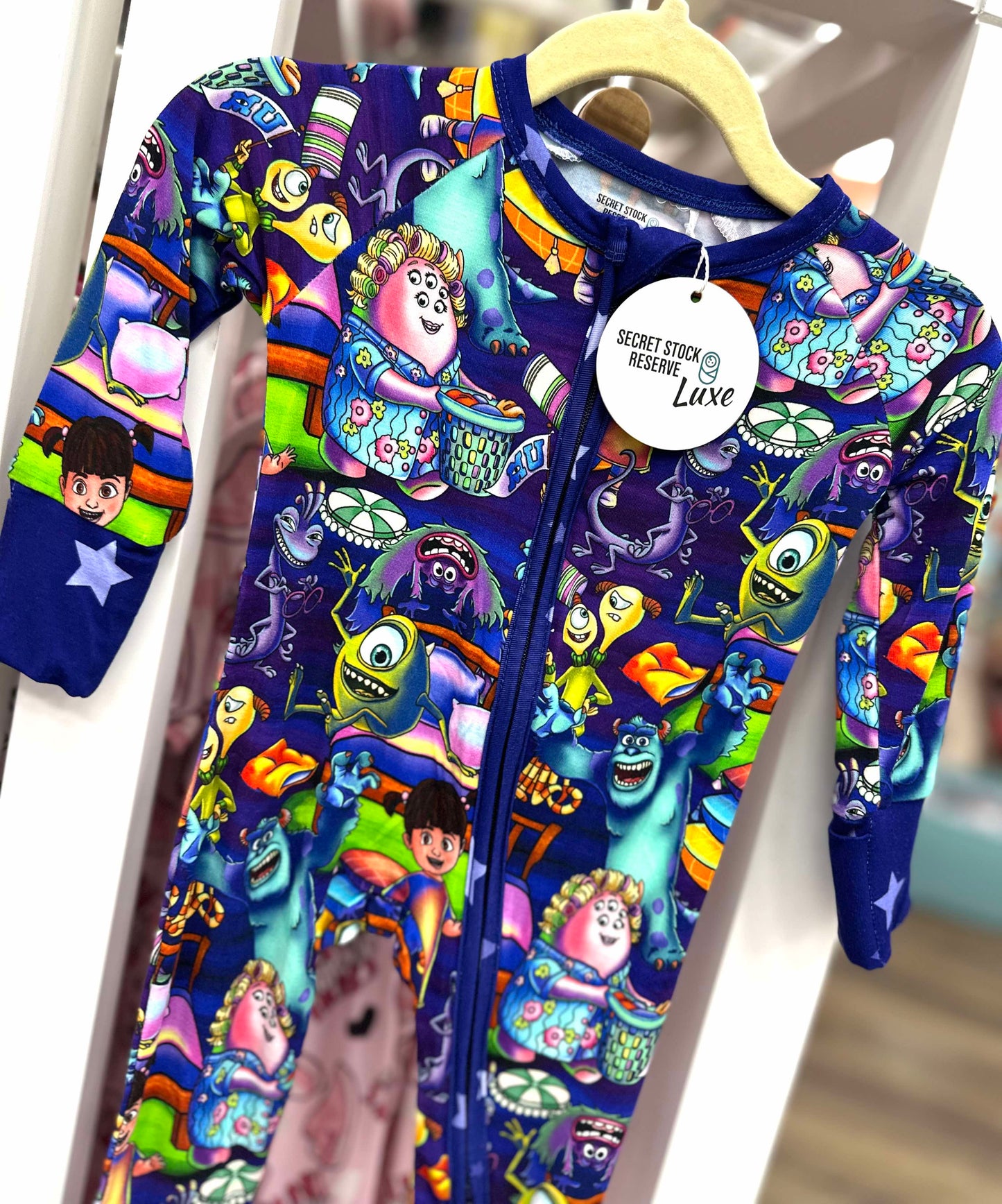 Neon Monsters Inc Bamboo Zippy Pajamas